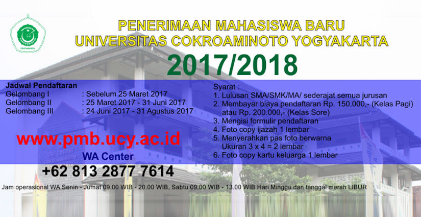 Universitas Cokroaminoto Yogyakarta Masih Buka Pendaftaran, Ini Syarat Masuknya!