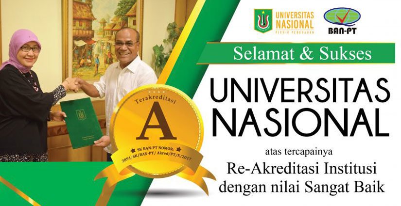 Universitas Nasional Raih Akreditasi Institusi Memuaskan!